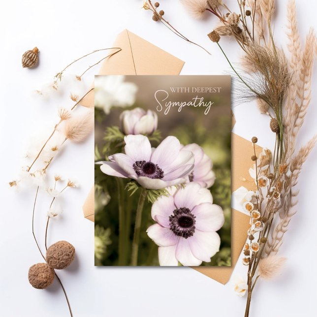 Carte de condoléances Fleur de pavot  (Créateur téléchargé)