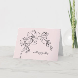 Carte de condoléances Fleur d'Orchidée Décès Funér