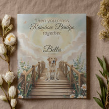 Carte de condoléances Golden Retriever aquarelle A