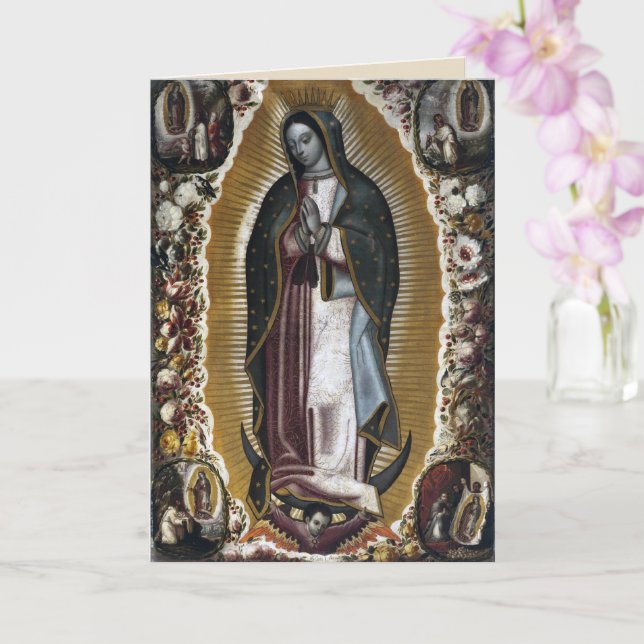 Carte de condoléances Notre-Dame de Guadalupe (Orchidée)