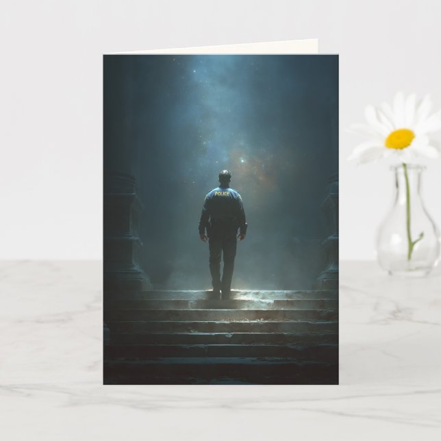 Carte de condoléances "Où les étoiles saluent" (Petite plante)