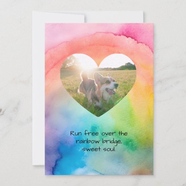 Carte de condoléances personnalisable pour animaux (Devant)