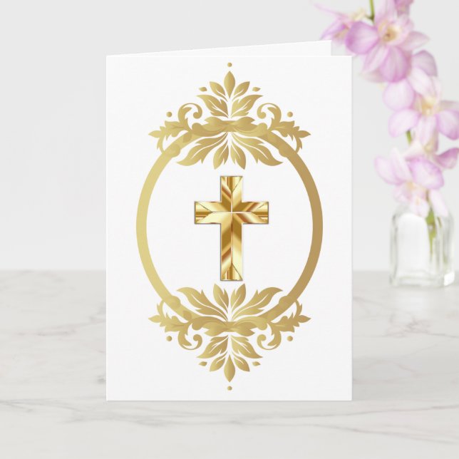 Carte de condoléances pliée (Orchidée)
