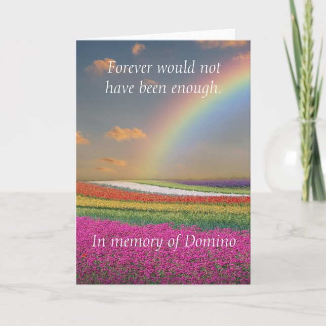 Carte de condoléances pour animal de compagnie Pon (Devant)