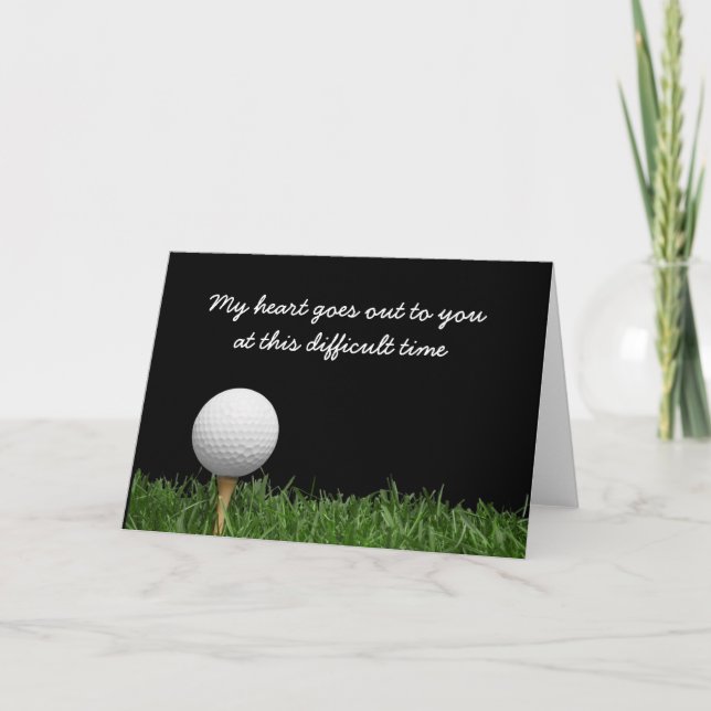 Carte de condoléances pour balle de golf au trou (Devant)