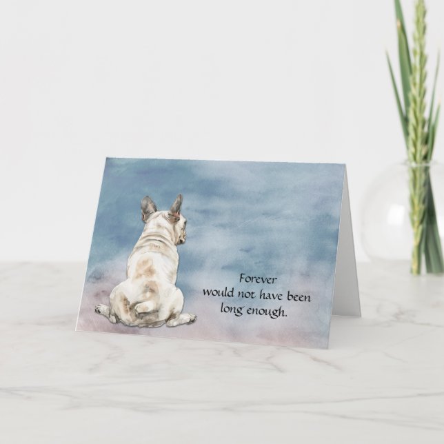 Carte de condoléances pour Bouledogue Français Bla (Devant)