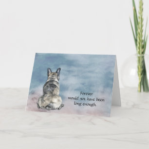 Carte de condoléances pour Bouledogue Français Gri