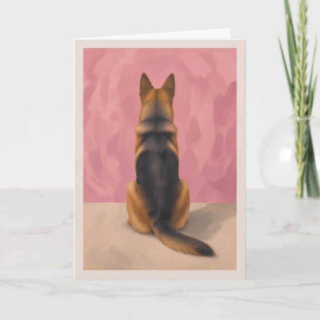 Carte de condoléances pour chien berger allemand (Devant)