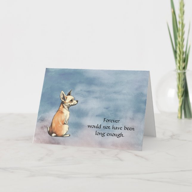 Carte de condoléances pour chien Chihuahua (Devant)