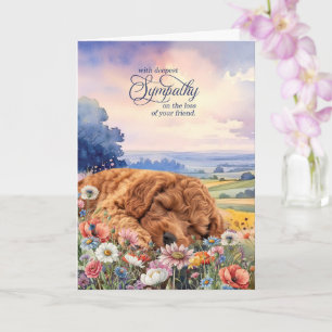 Carte de condoléances pour chien Cockapoo avec des