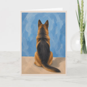Carte de condoléances pour chien de berger alleman