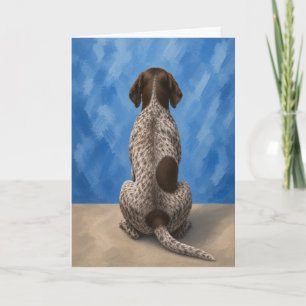Carte de condoléances pour chien de type German Sh