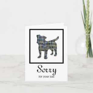 Carte de condoléances pour chien Jack Russell Terr