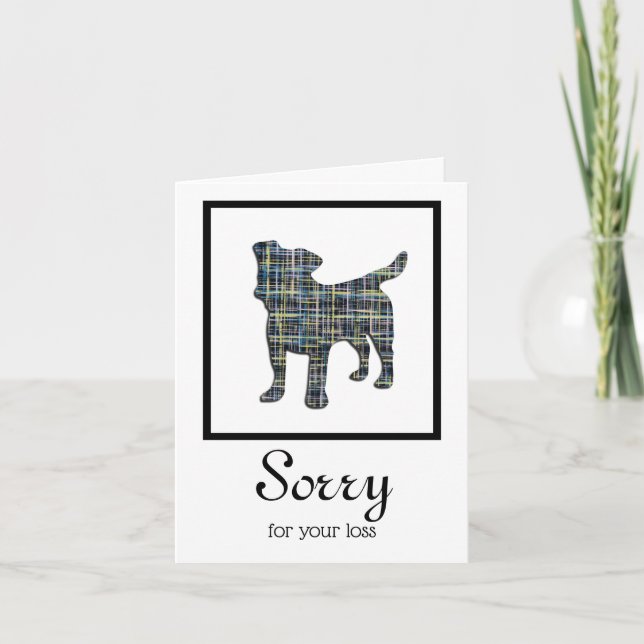 Carte de condoléances pour chien Jack Russell Terr (Devant)