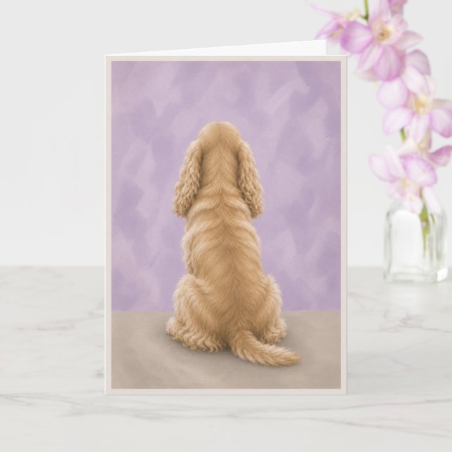 Carte de condoléances pour Cocker Spaniel au Pont  (Orchidée)