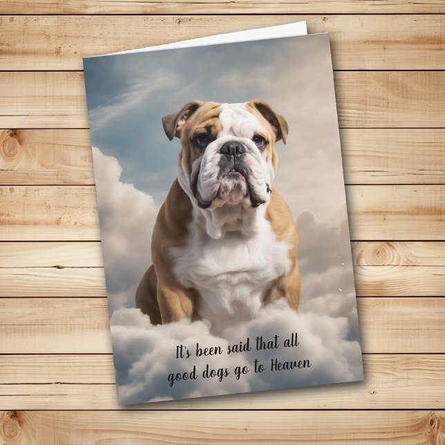 Carte de condoléances pour la perte de Bulldog Hea (Créateur téléchargé)