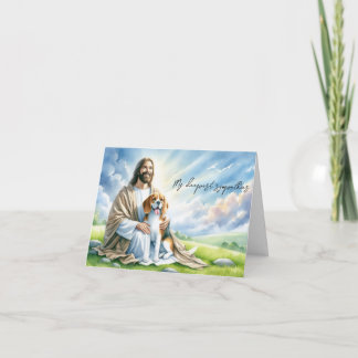 Carte de condoléances pour la perte de chien-Jésus