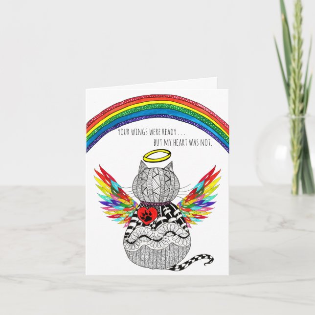 Carte de condoléances pour la perte d'un chat (Devant)