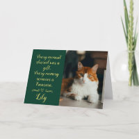 Carte de condoléances pour perte de chat personnal