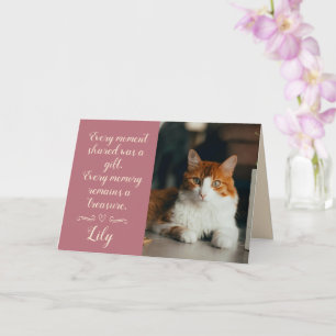 Carte de condoléances pour perte de chat Photo nom