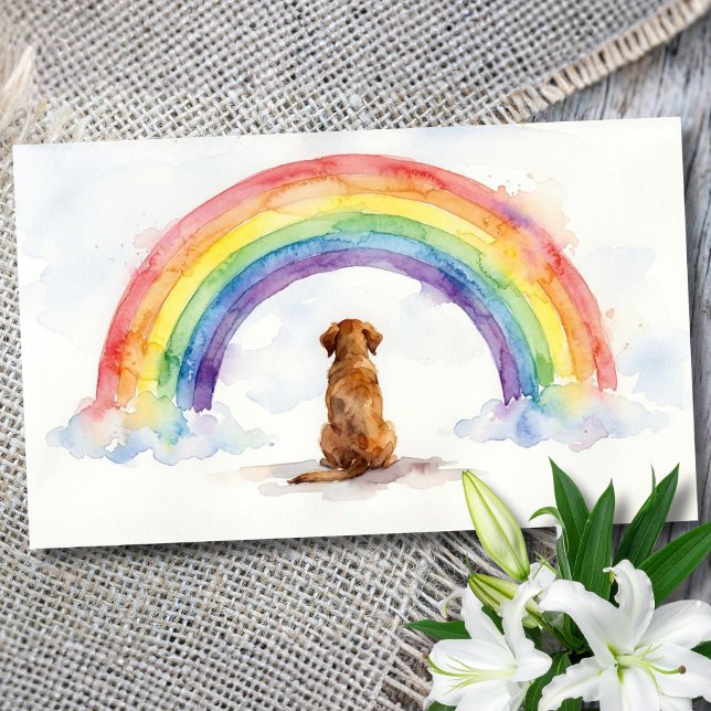 Carte de condoléances pour perte de chien avec nom (dog sympathy card)