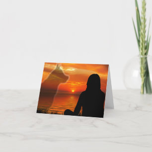 Carte de condoléances pour perte de chien avec poè