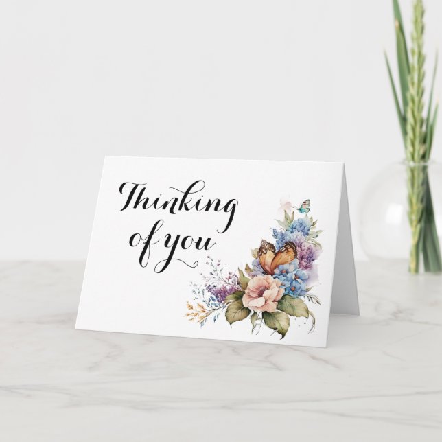 Carte de condoléances pour un deuil en pensant à v (Devant)