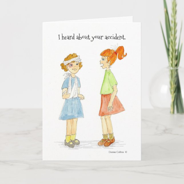 Carte de condoléances pour votre accident (Devant)