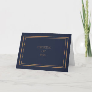 Carte de condoléances professionnelle Navy et Blan