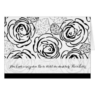 Carte de condoléances roses