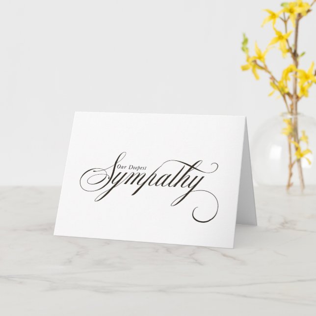 Carte de condoléances simple et élégante (Fleur jaune)