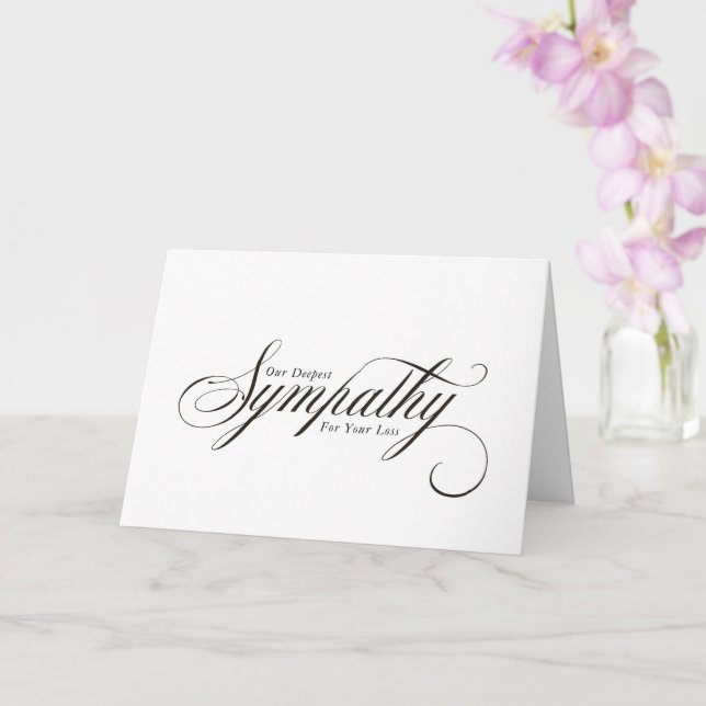 Carte de condoléances simple et élégante (Orchidée)