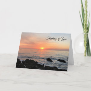 Carte de condoléances sincères Ocean Scape