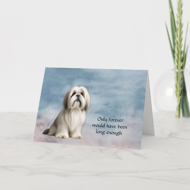 Carte de condoléances Tan Lhasa Apso en Sympathie (Devant)