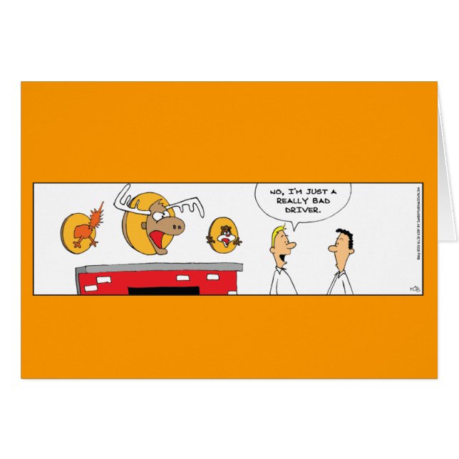 Carte de conducteur incorrecte amusante (Devant horizontal)