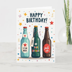 Carte de Confettis pour Bouteilles de Fête