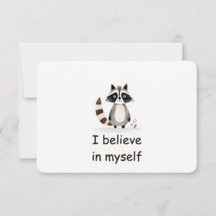 Carte de confiance Raccoon Woodland Animal