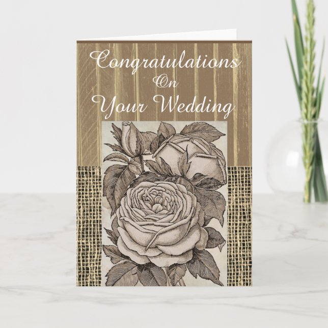 Carte de congratulation rustic (Devant)
