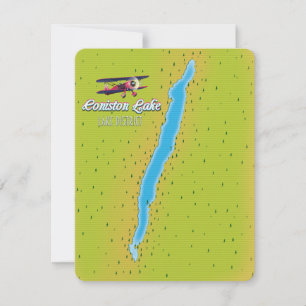 Carte de Coniston Water, district lacustre, Anglet