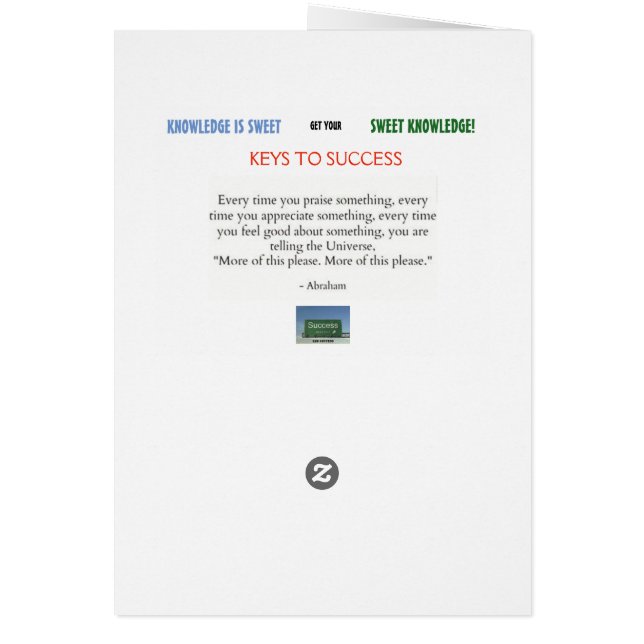 CARTE DE CONNAISSANCE SUCRÉE (Dos)