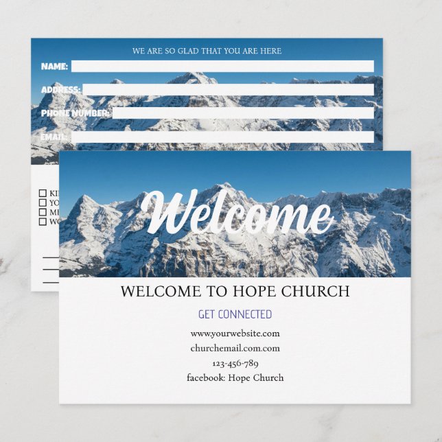 Carte de connexion de l'église Higher Ground (Devant / Derrière)
