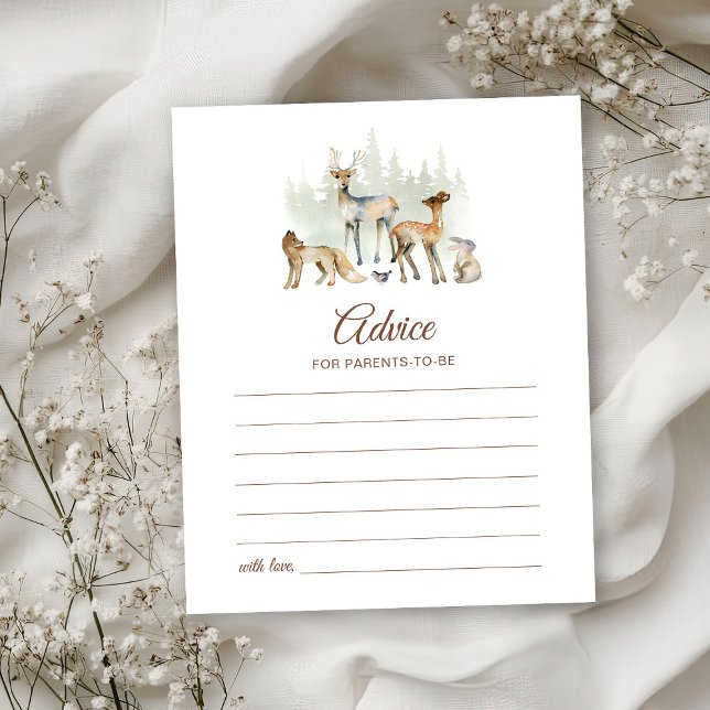 Carte de conseil aux parents d'animaux de bois (Créateur téléchargé)