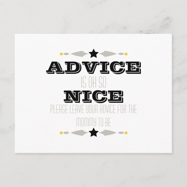 CARTE DE CONSEIL BABY SHOWER (Devant)