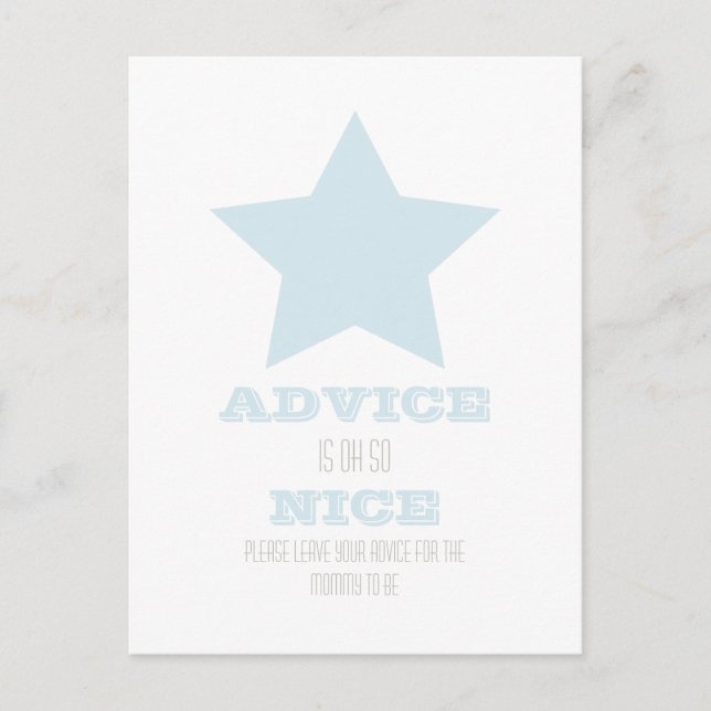 CARTE DE CONSEIL BABY SHOWER (Devant)
