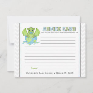 Carte de conseil Baby shower Baby Dragon