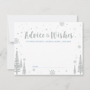 Carte de conseil Baby shower bleu pour maman, pare