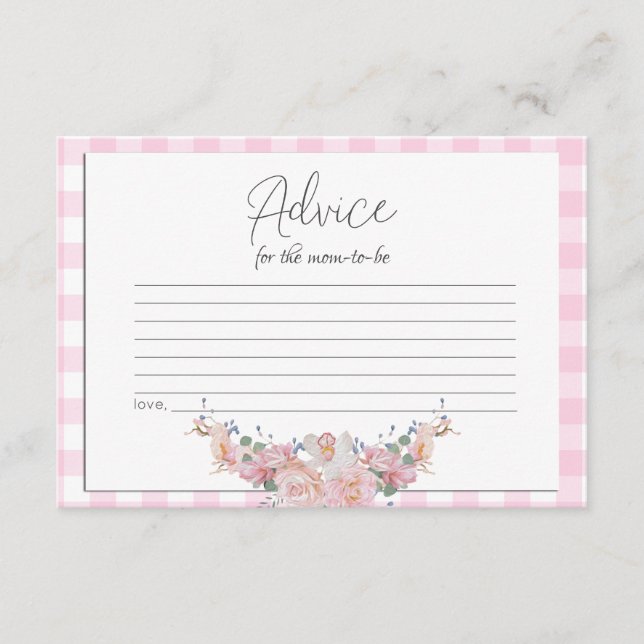 Carte de conseil baby shower | BOHO Baby shower ro (Devant)