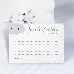 Carte de conseil Baby shower Couples Familles Mets