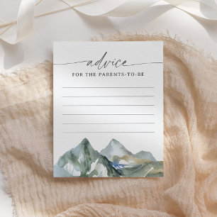 Carte de conseil Baby shower de montagne