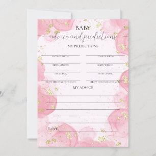 Carte de conseil Baby shower de Parties scintillan